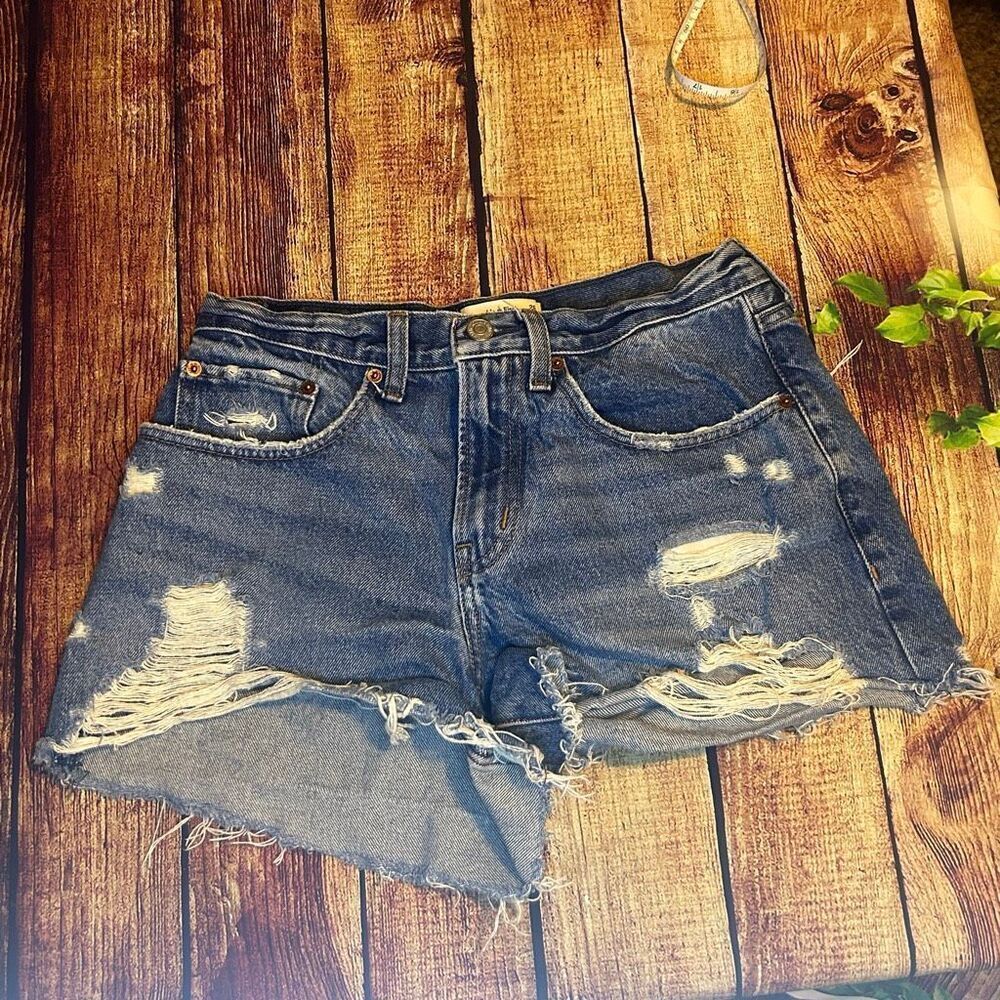 Abercrombie & Fitch Curve Love Jean Shorts Size 2/26 Boyfriend Short